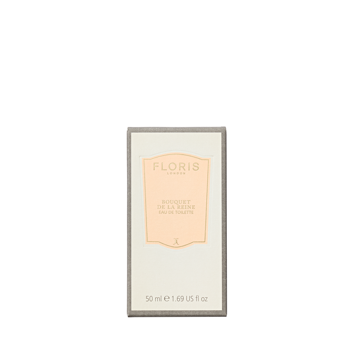 A 50ml Floris London Bouquet de La Reine Eau de Toilette, a fruity floral scent inspired by royalty, displayed against a white background.