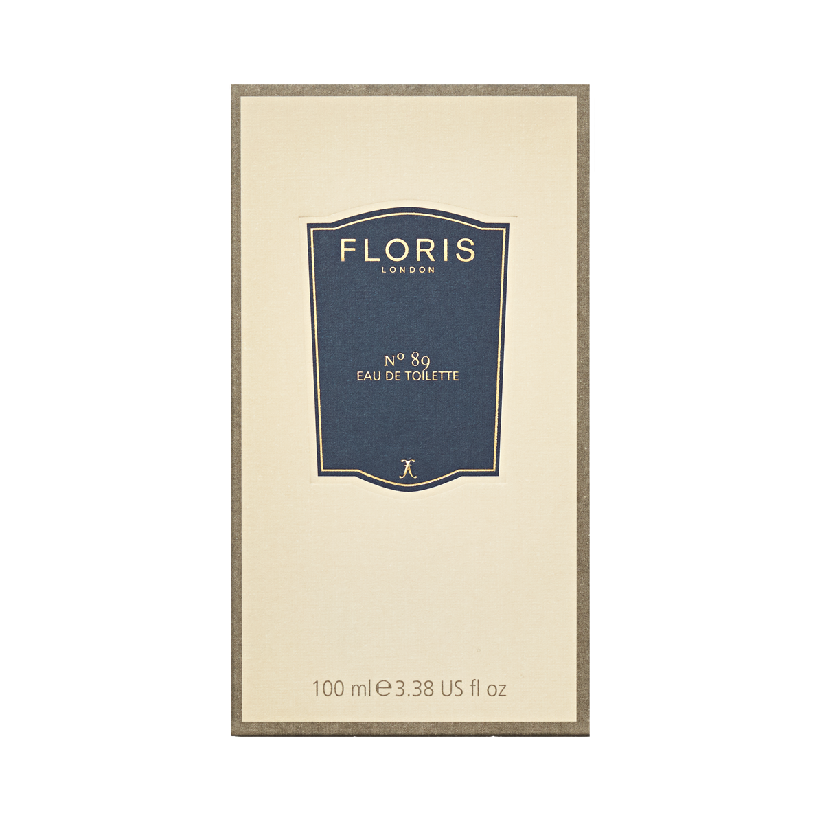 Floris London No. 89 - Eau de Toilette, a classic gentleman's fragrance, comes in a 100ml box with navy label and beige background.