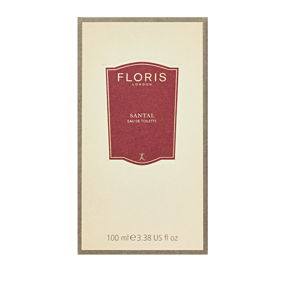 Floris London Santal - Eau de Toilette, 100ml: a refined woody fougère sandalwood fragrance for men in a cream box with red and gold label.
