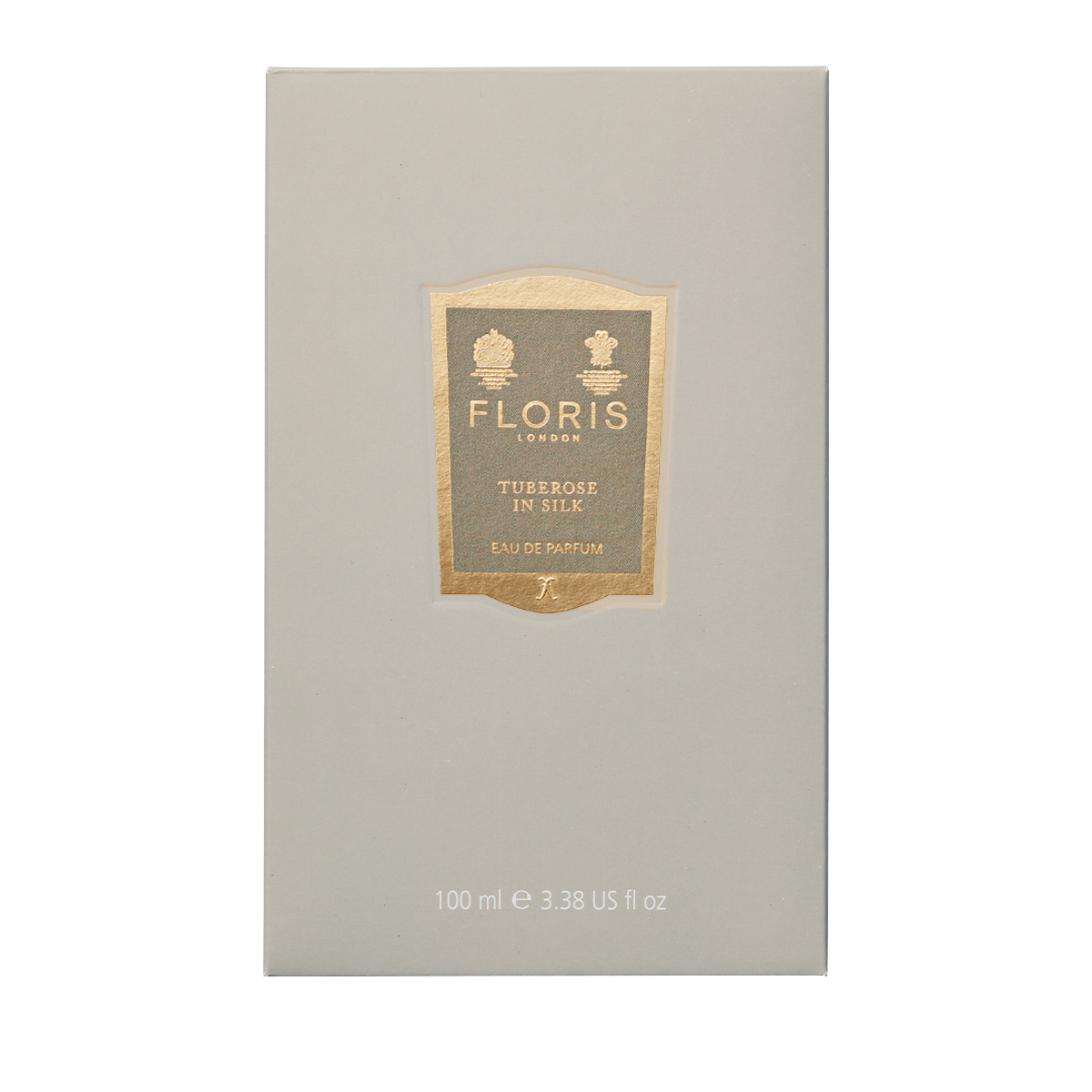 Floris London "Tuberose In Silk" Eau de Parfum, 100ml, comes in a beige box with a gold label on the front.