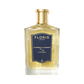 A bottle of Floris London 71/72 - Eau de Parfum, a vegan woody scent, with a gold cap and navy blue label.