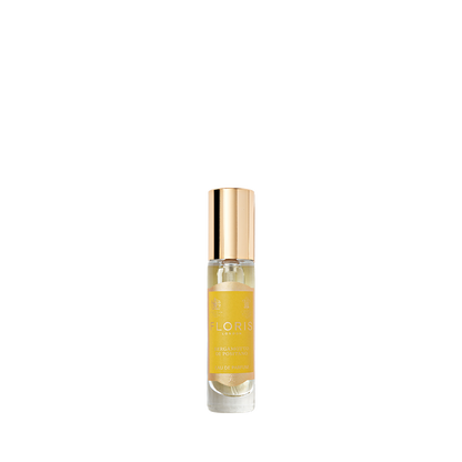 The Floris London Bergamotto di Positano Eau de Parfum, in a small glass bottle with gold cap and yellow label, evokes bergamot and orange blossom.