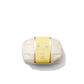 A bar of Cefiro Soap by Floris London, enriched with shea butter, wrapped in white paper with a yellow label on a plain white background.