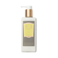 A 250ml bottle of Floris London Cefiro - Enriched Body Moisturiser with vitamin E, signature Cefiro scent, gold pump, and yellow label.