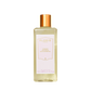 A clear bottle of Floris London UK Cherry Blossom Bath & Shower Gel with a gold cap and white label.