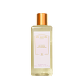 A clear bottle of Floris London UK Cherry Blossom - Bath & Shower Gel with a gold cap is shown on a white background.