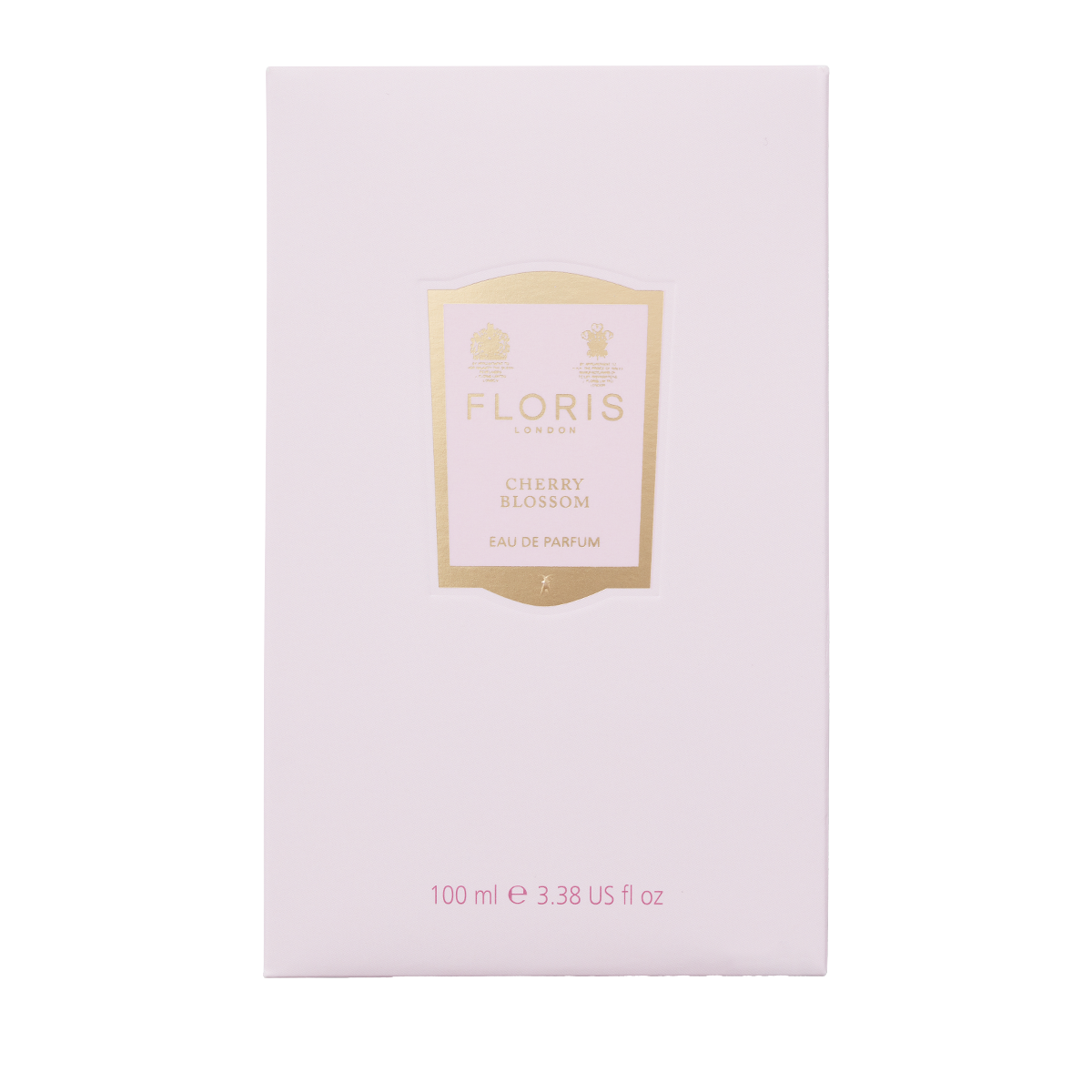 Light pink Cherry Blossom - Eau de Parfum box, 100 ml, by Floris London, with gold and red text—a perfect cherry blossom scent for gifting.