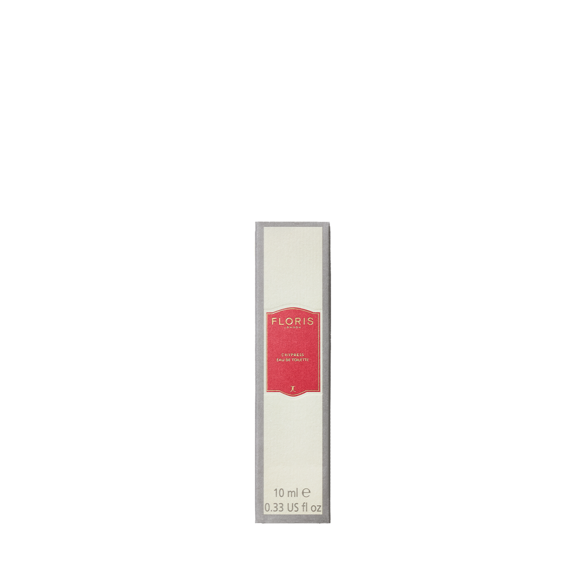 A Floris London Chypress Eau de Toilette box with a red label, 10ml, inspired by bergamot zest and elegant floral chypre notes.