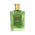 Floris London's Elite Eau de Toilette features a gold cap, green liquid, and rich woody notes for a distinguished fragrance experience.