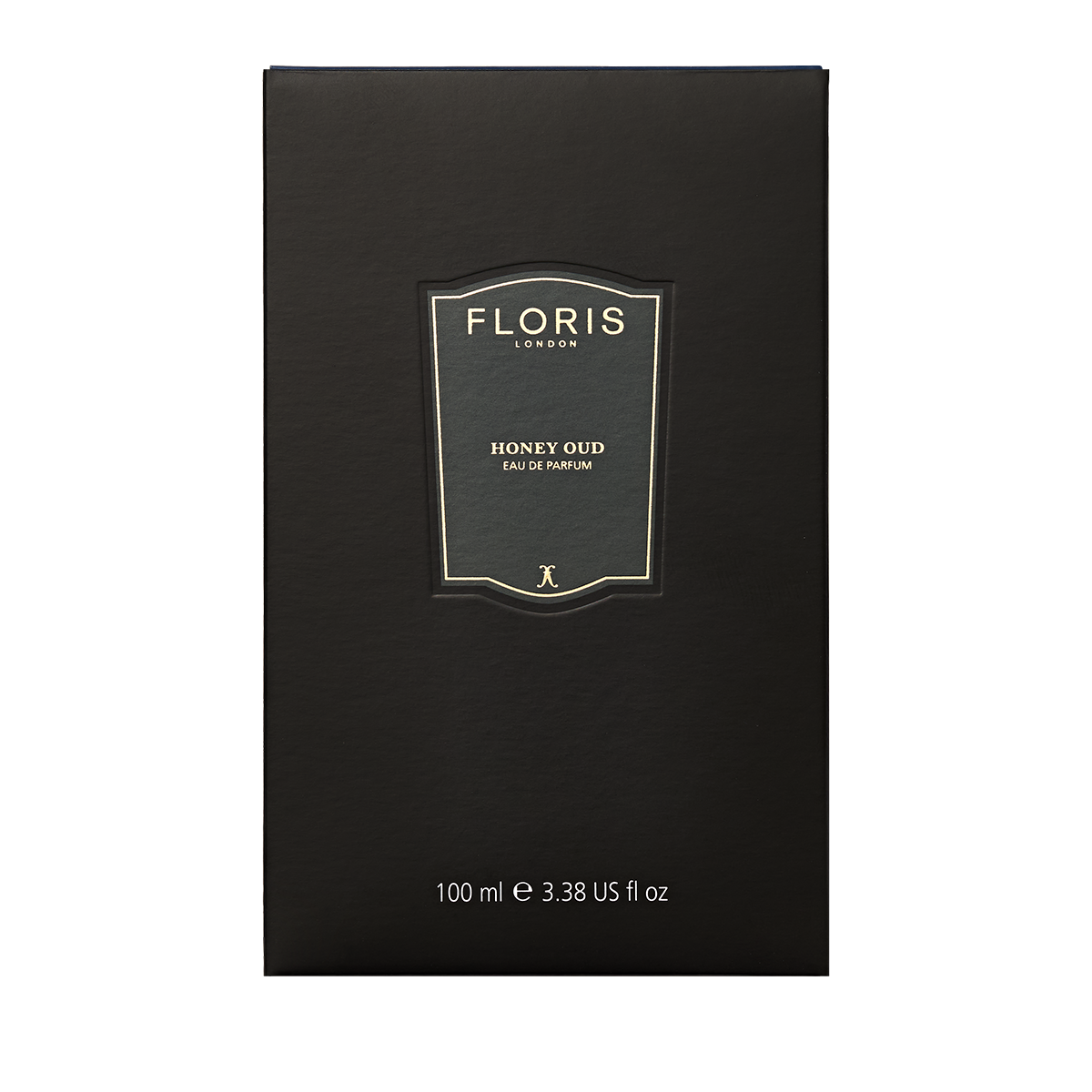 Floris London Honey Oud - Eau de Parfum 100ml comes in a black box with gold and white text, featuring notes of English honey and rich oud oil.