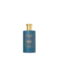 A blue Floris London bottle with a gold cap labeled "Hyacinth & Bluebell"—a green floral room fragrance inspired by fresh spring flowers.