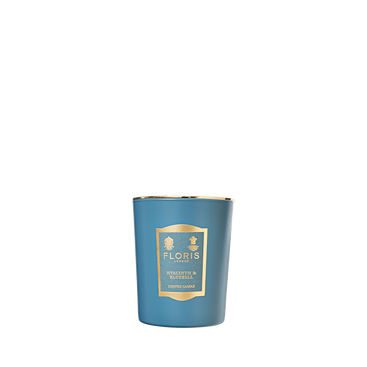Floris London Hyacinth & Bluebell Scented Candle 175g with a gold label and green floral scent, pictured against a plain white background.