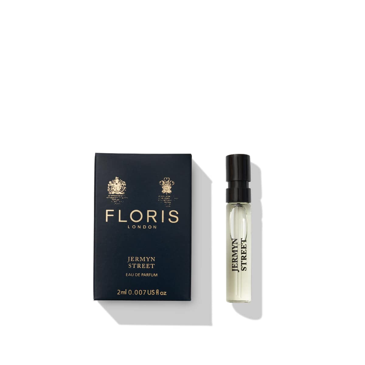 Jermyn Street Eau de Parfum 2ml sample by Floris London US, showcasing the classic and elegant sample bottle design.