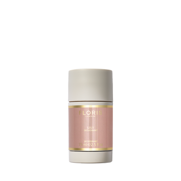 Floris London Lily - Deodorant Stick is aluminium-free with a beige cap and pink-gold label, perfect for sensitive skin.