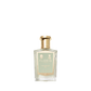 Clear glass Floris London Mulberry Fig - Eau de Parfum bottle with a gold cap and pale green label, featuring a soft, elegant woody scent.