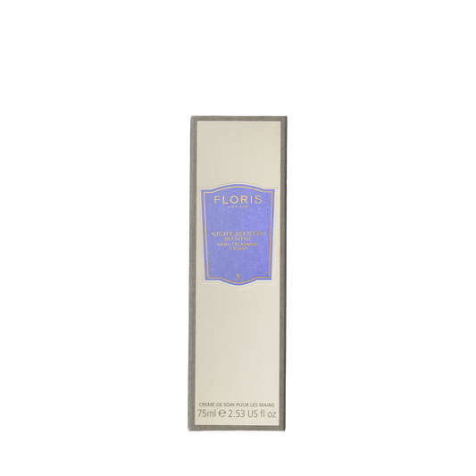 Floris London Night Scented Jasmine Hand Treatment Cream, 75ml—luxurious hand lotion perfect for nourishing and soothing dry hands.