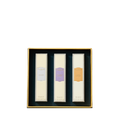 A gold box with three labeled floral perfumes from Floris London—Perfumer's Trilogy: For Her—delicate fragrances arranged for her enjoyment.