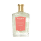 Clear glass Red Rose perfume bottle by Floris London, gold cap, pink label—Ledger Series—for a truly fragrant rose scent.