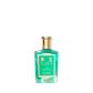 Floris London's Rose Geranium – Bath Essence features a green bottle with gold cap; this luxurious bath perfume leaves skin soft and delicately scented.
