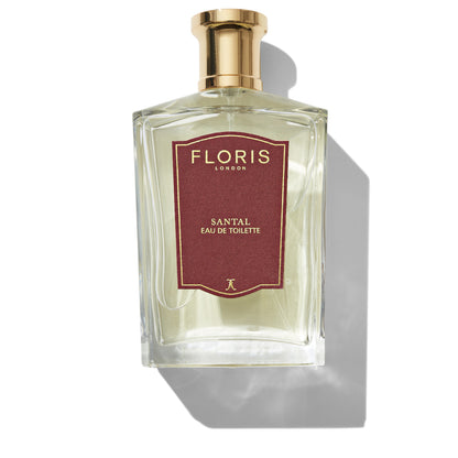 Santal Intense Eau de Parfum 10ml bottle by Floris London US, showcasing the deep and rich fragrance in a sleek bottle.