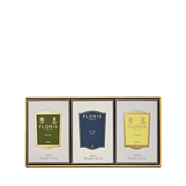 The Soap Collection | For Him (2025) by Floris London US includes three moisturizing soap bars with classic men’s scents—an ideal gift set.