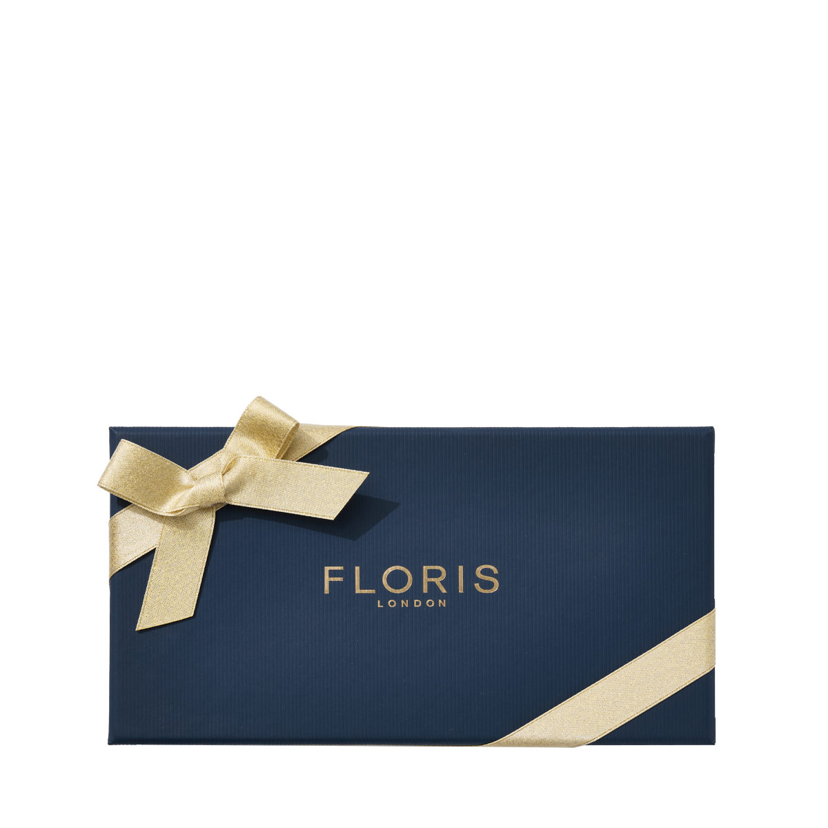 A Floris London Soap Collection | For Her gift box in navy blue with a gold ribbon—perfect for gifting a luxurious aromatic experience.