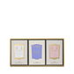 Floris London’s Soap Collection | For Her features three signature floral soaps—White Rose, Violet, Lily—in elegant white, blue, and pink boxes.