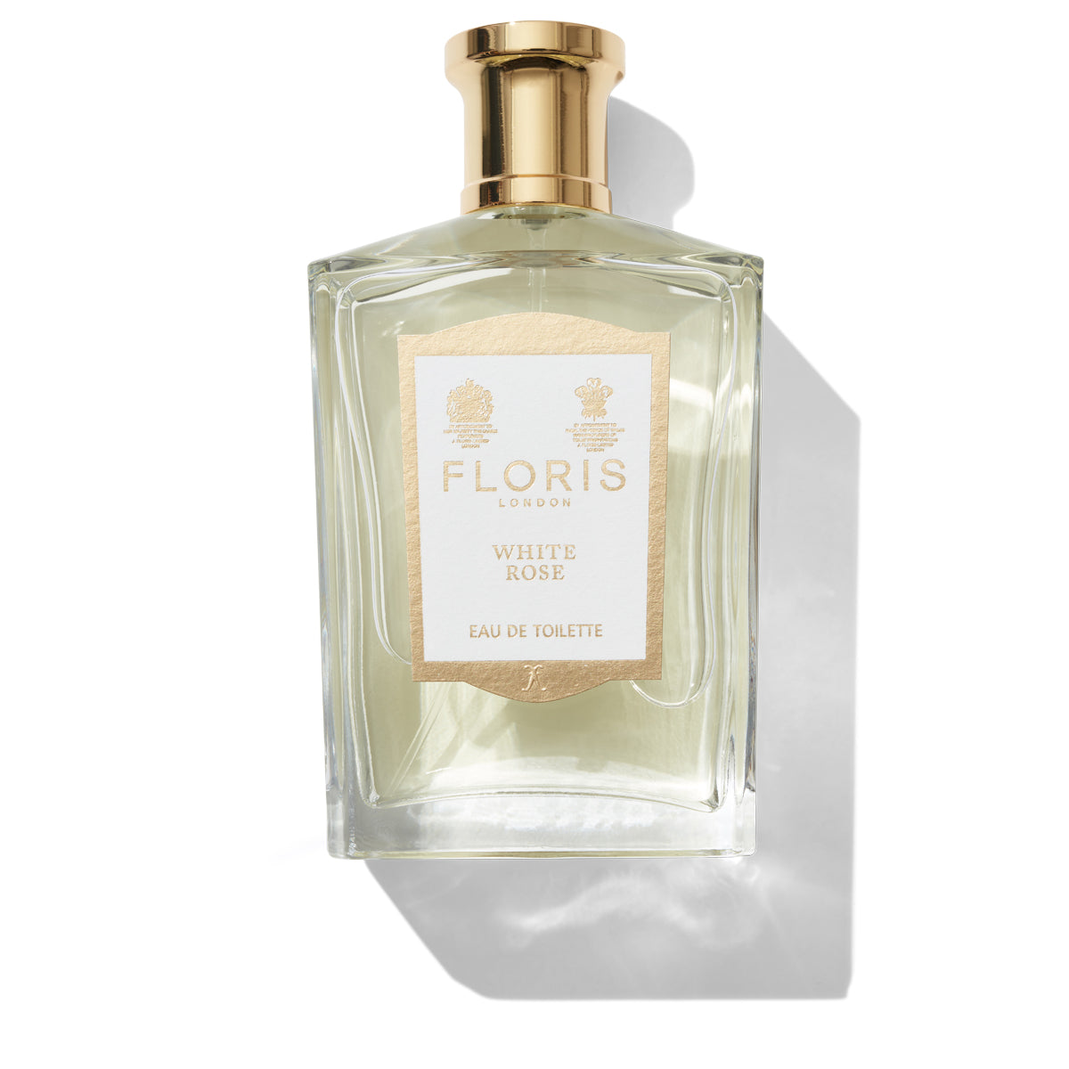 Elegant white gold modern trendy floral Water Bottle
