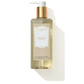 A clear bottle of Floris London White Rose - Luxury Hand Wash with a gold pump, containing 250 mL of mild hand wash enriched with coconut and olive-derived ingredients.