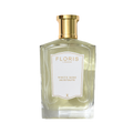The White Rose Eau de Toilette by Floris London, with its gold cap and clear label, embodies the elegant contradiction of velvet roses and timeless vibrancy.