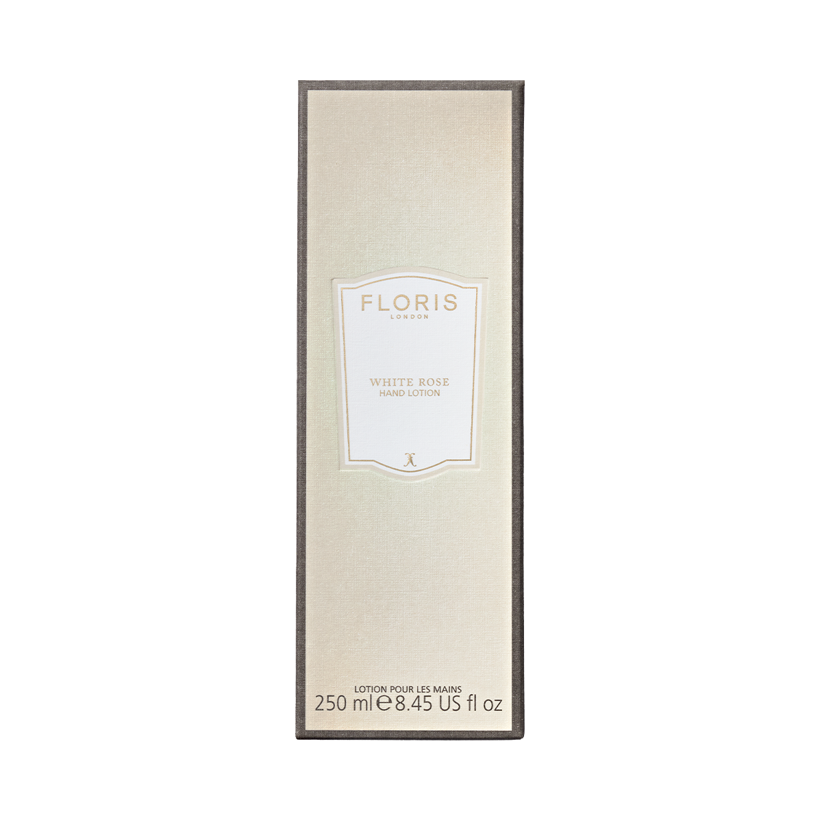 Floris London White Rose - Luxury Hand Lotion, 250ml, enriched with sweet almond oil—ideal for nourishing and soothing dry hands.