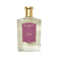 Clear glass perfume bottle with gold cap, labeled "Floris London Wilde - Eau de Parfum"—celebrating creative expression and inspired by Oscar Wilde.