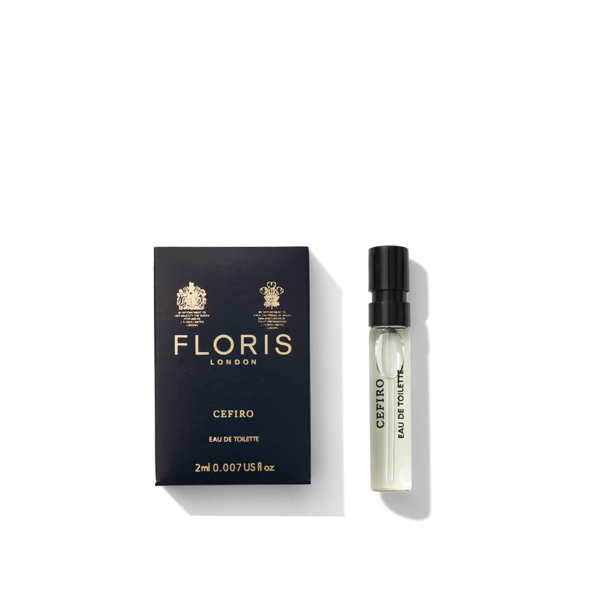 Cefiro Eau de Toilette sample by Floris London US, featuring a sample vial and packaging, ideal for a fresh and citrusy scent experience.