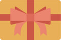 Floris London UK's Gift Card encased in a yellow box adorned with a large red ribbon and bow.